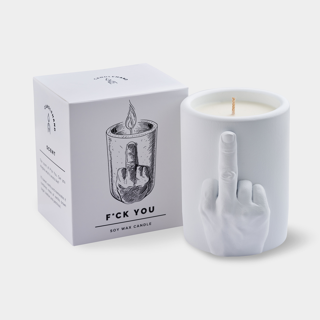 Duftkerze im Stone Jar – F*ck You Gesture