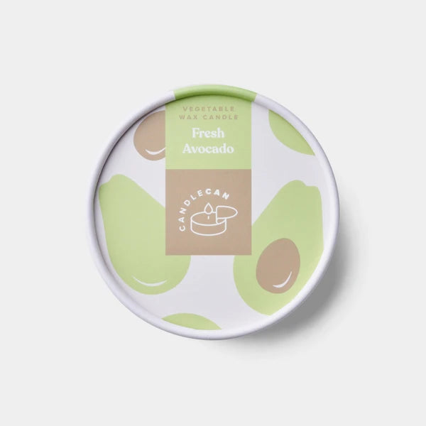 Avocado-Duftkerze – 285 g.| In einer Dose versiegelt | Zwei Dochte | 100 % pflanzliches Wachs